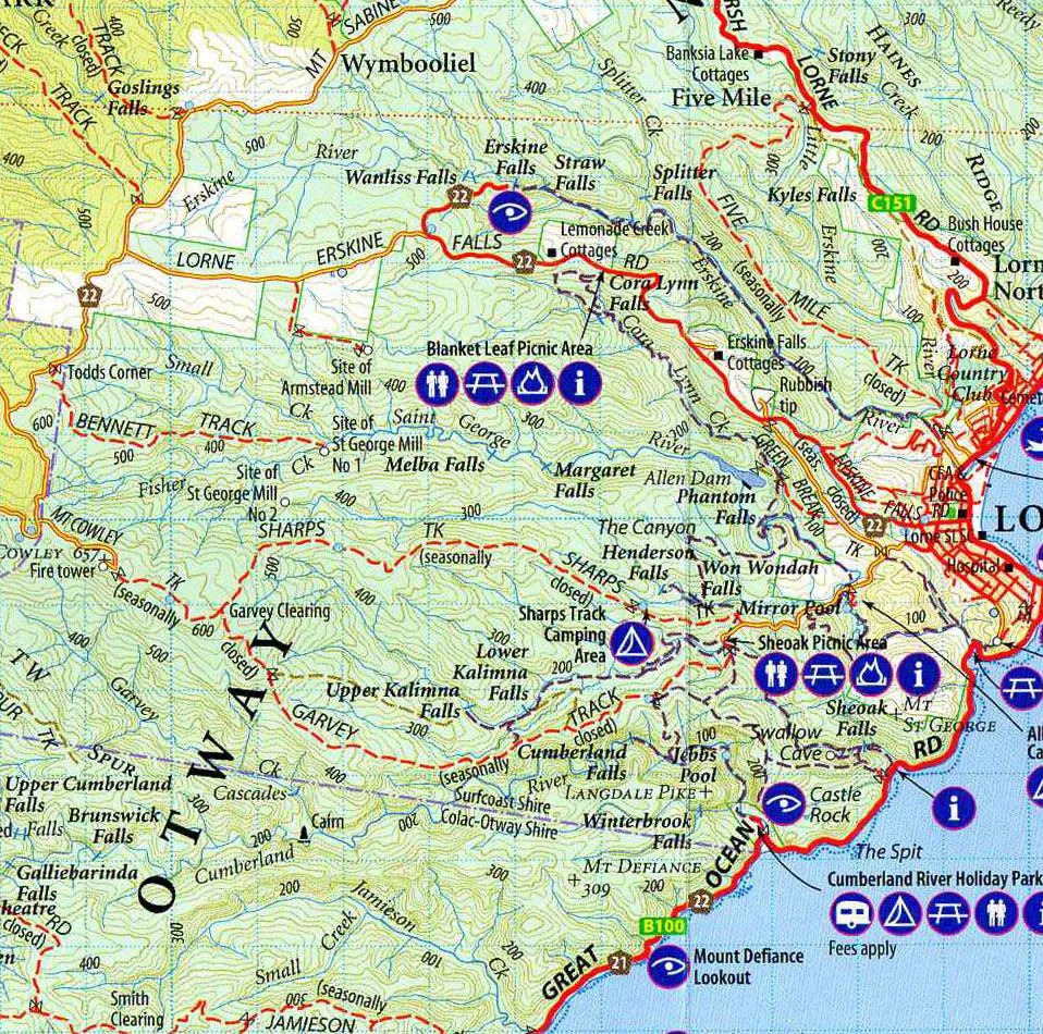 Meridian Otways 4WD Map