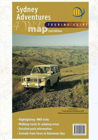 Meridian Sydney Adventures 4WD Map camp map guide sale waterproof hiking map topographic camping map