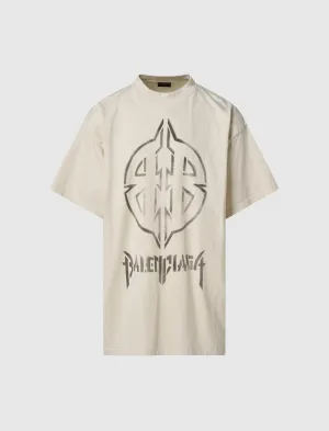 METAL BB STENCIL TEE men's T-shirts