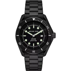 Michael Kors Men's Watch - Maritime Black Dial Plated Steel Bracelet | MK9181 