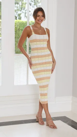 Mikayla Midi Dress - Lemon,prom dresses,wedding guest dresses,homecoming dresses,bridesmaid dresses,cocktail dresses,women clothing,summer dresses,formal dresses,sundresses,mother of the bride dresses,quince clothing,bodycon dress,dress casual,dress design