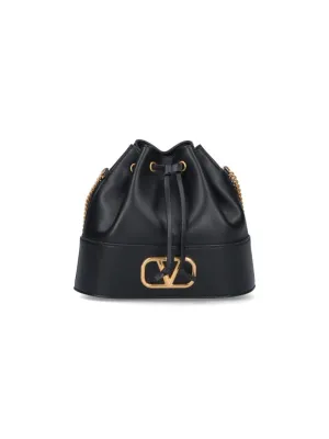 Mini Bucket Bag "Vlogo Signature" ?C Black stylish bucket bags