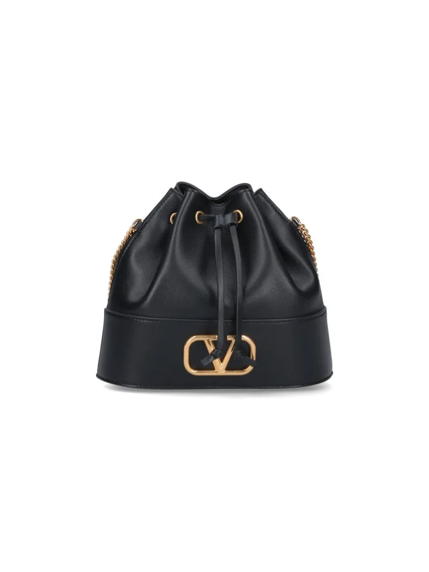 Mini Bucket Bag "Vlogo Signature" ?C Black stylish bucket bags