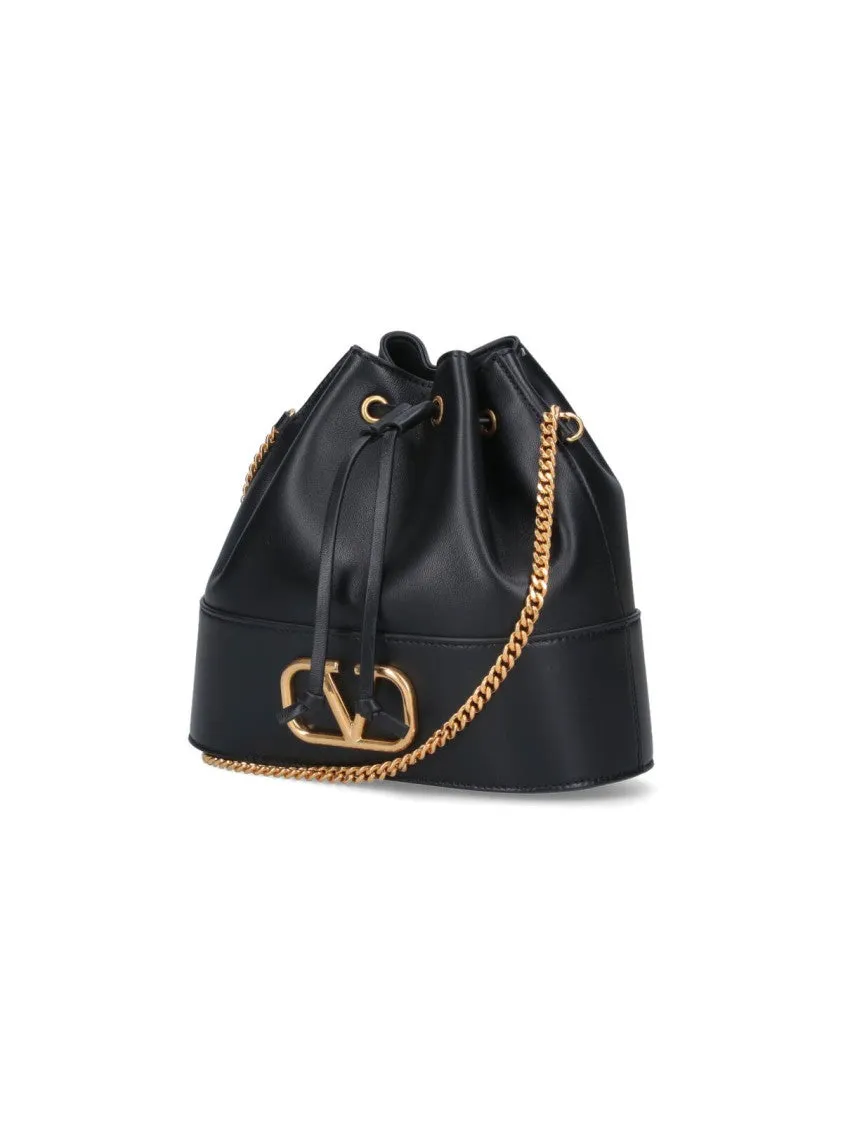 Mini Bucket Bag "Vlogo Signature" ?C Black