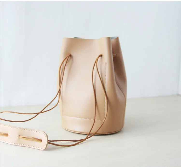 Mini LEATHER Bucket Bag WOMENs SHOULDER BAG Purses FOR WOMEN