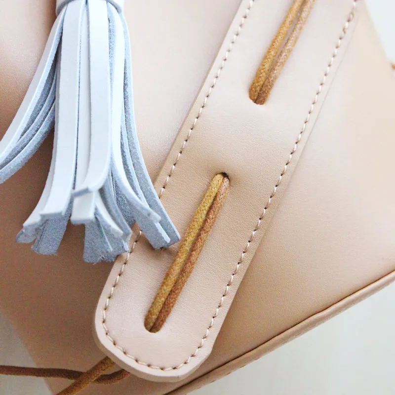 Mini LEATHER Bucket Bag WOMENs SHOULDER BAG Purses FOR WOMEN