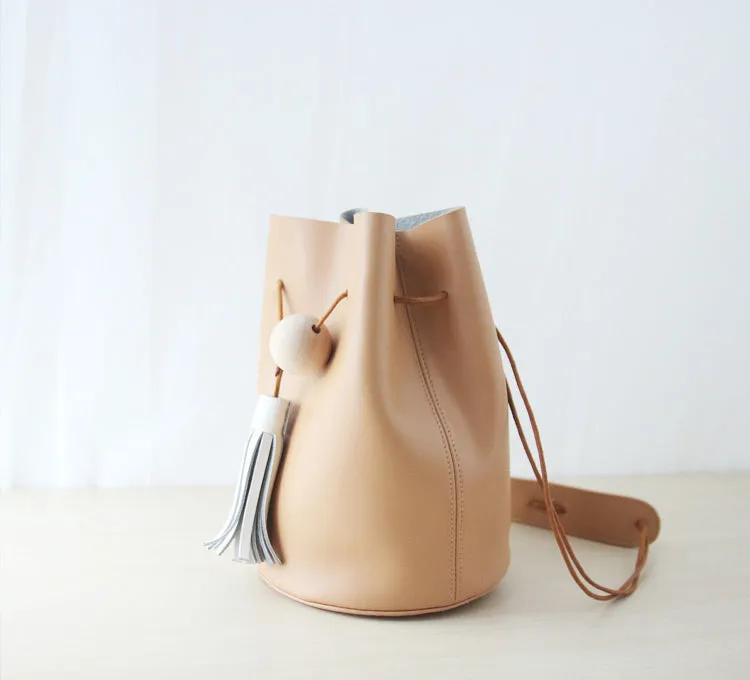 Mini LEATHER Bucket Bag WOMENs SHOULDER BAG Purses FOR WOMEN