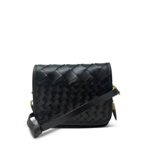 Mini Mia Bag - Black Threaded Weave crossbody bags low price