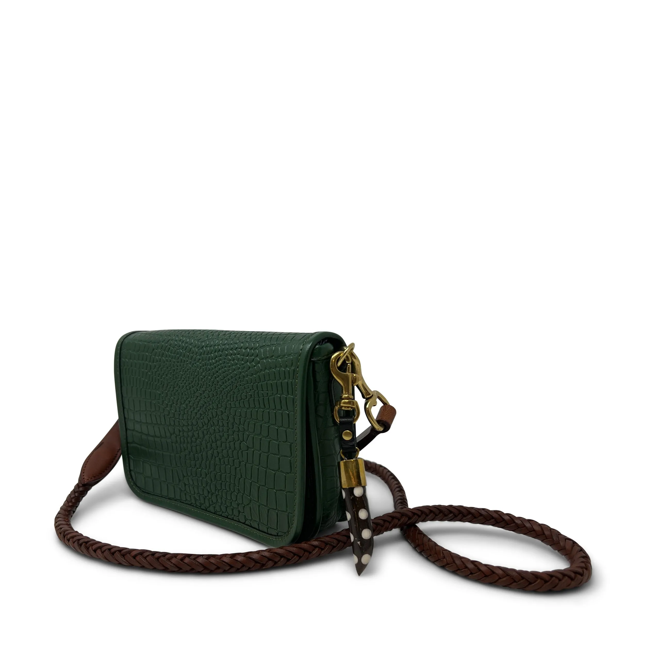 Mini Mia Crossbody - Black Forest Croco