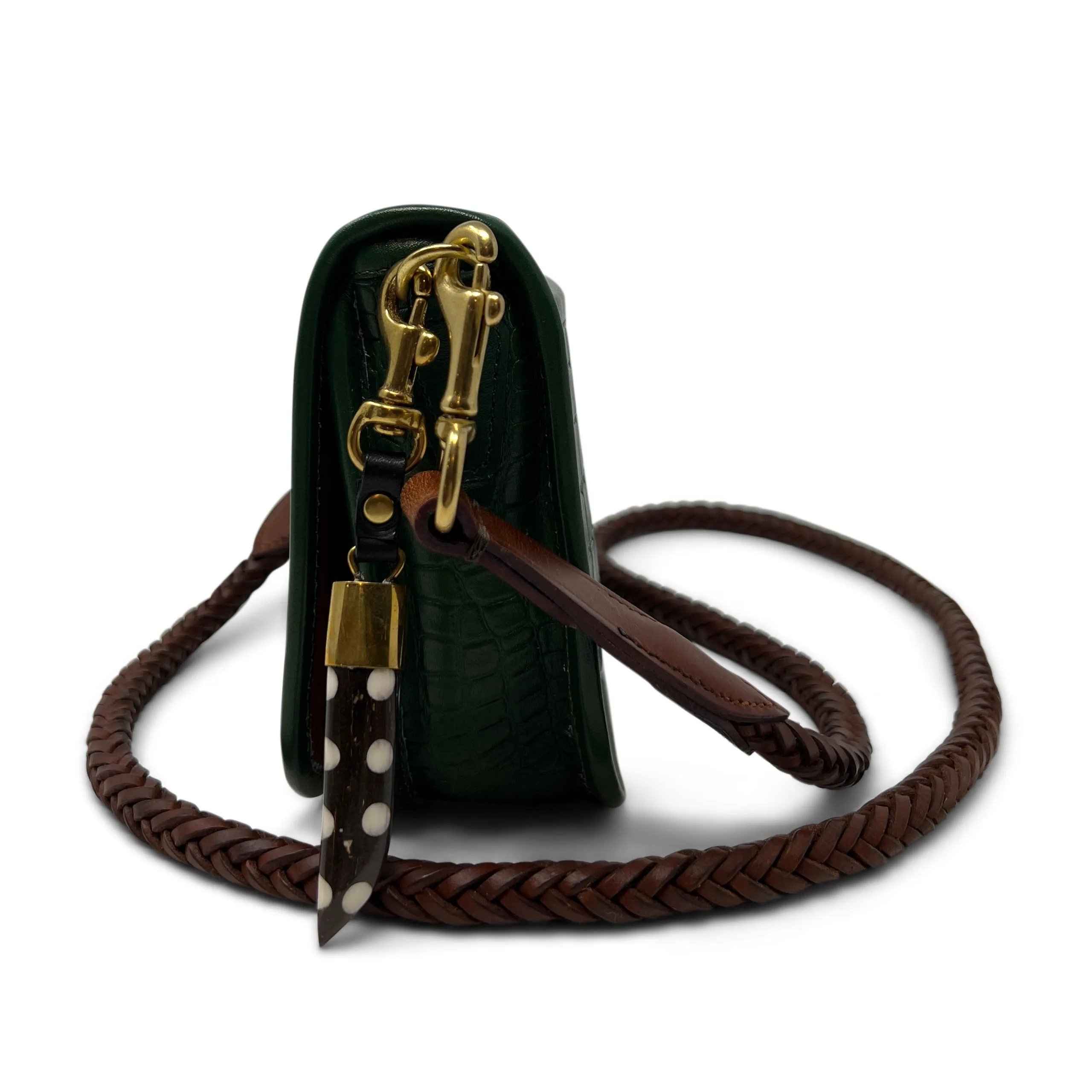 Mini Mia Crossbody - Black Forest Croco