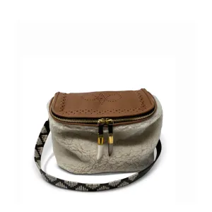 Mini Rough Night Crossbody - British Tan and Nat Shearling crossbody bags low price