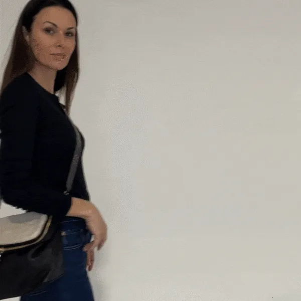 Mini Rough Night Crossbody - Natural Shearling & Black Leather