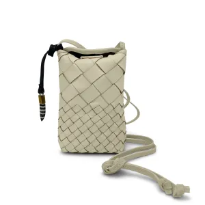 Mini Sling Phone Crossbody - Sand Threaded Weave crossbody bags low price