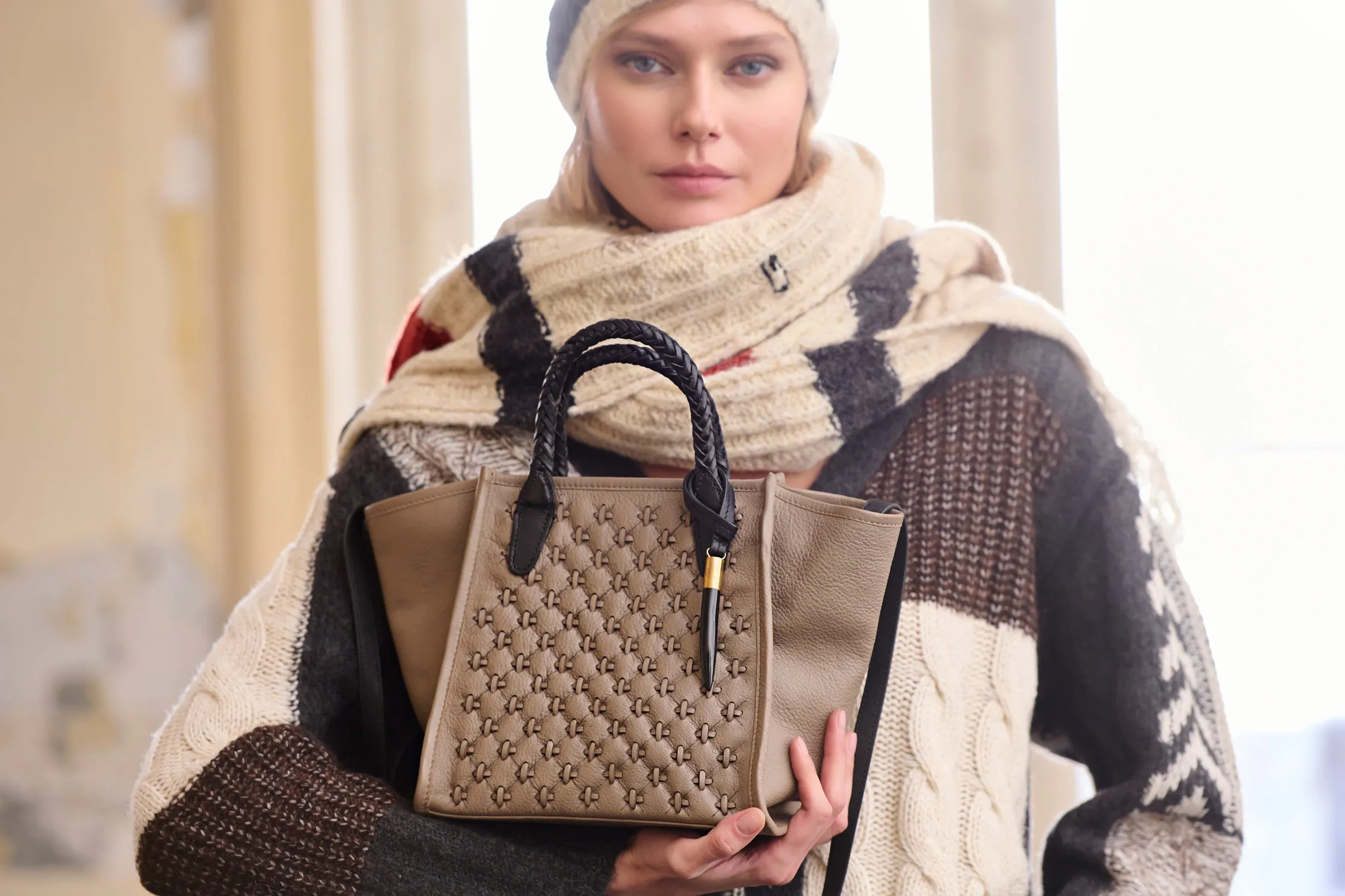 Mini Tote -Lazer Criss Cross