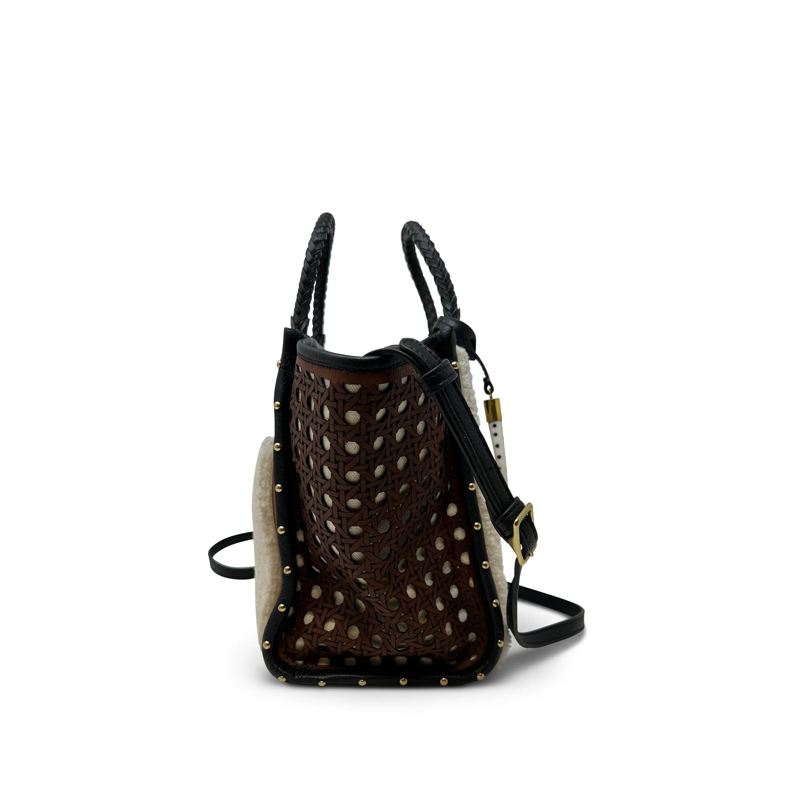 Mini Tote - Leather Rattan