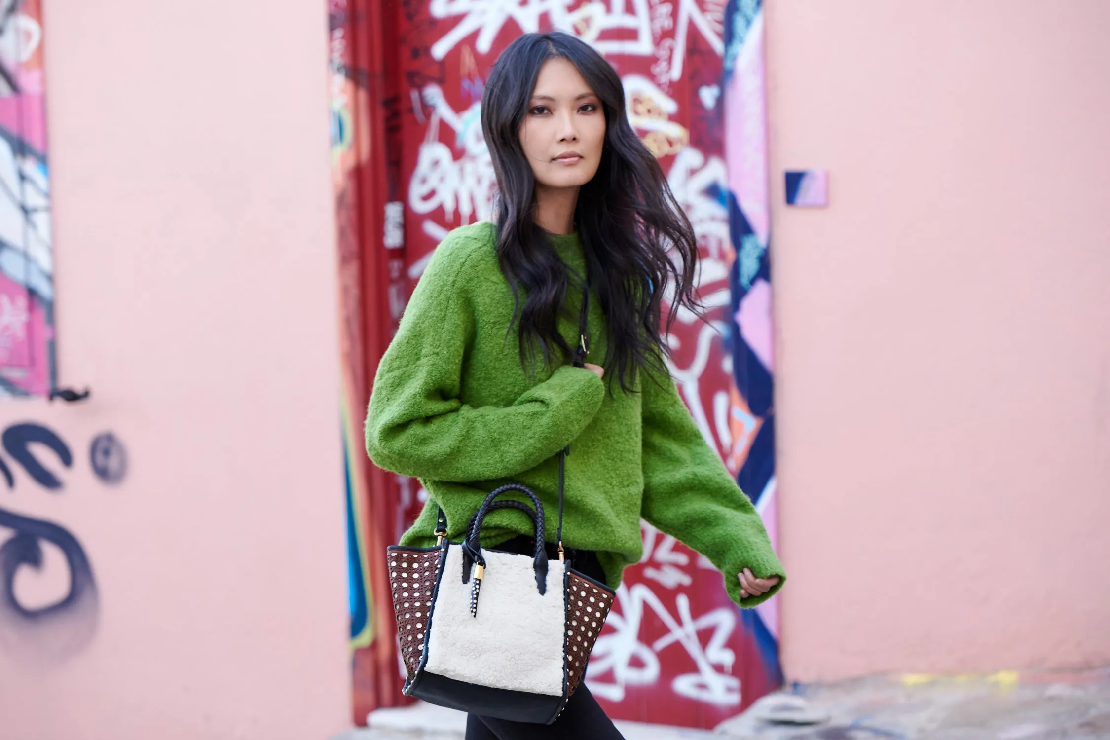Mini Tote - Leather Rattan