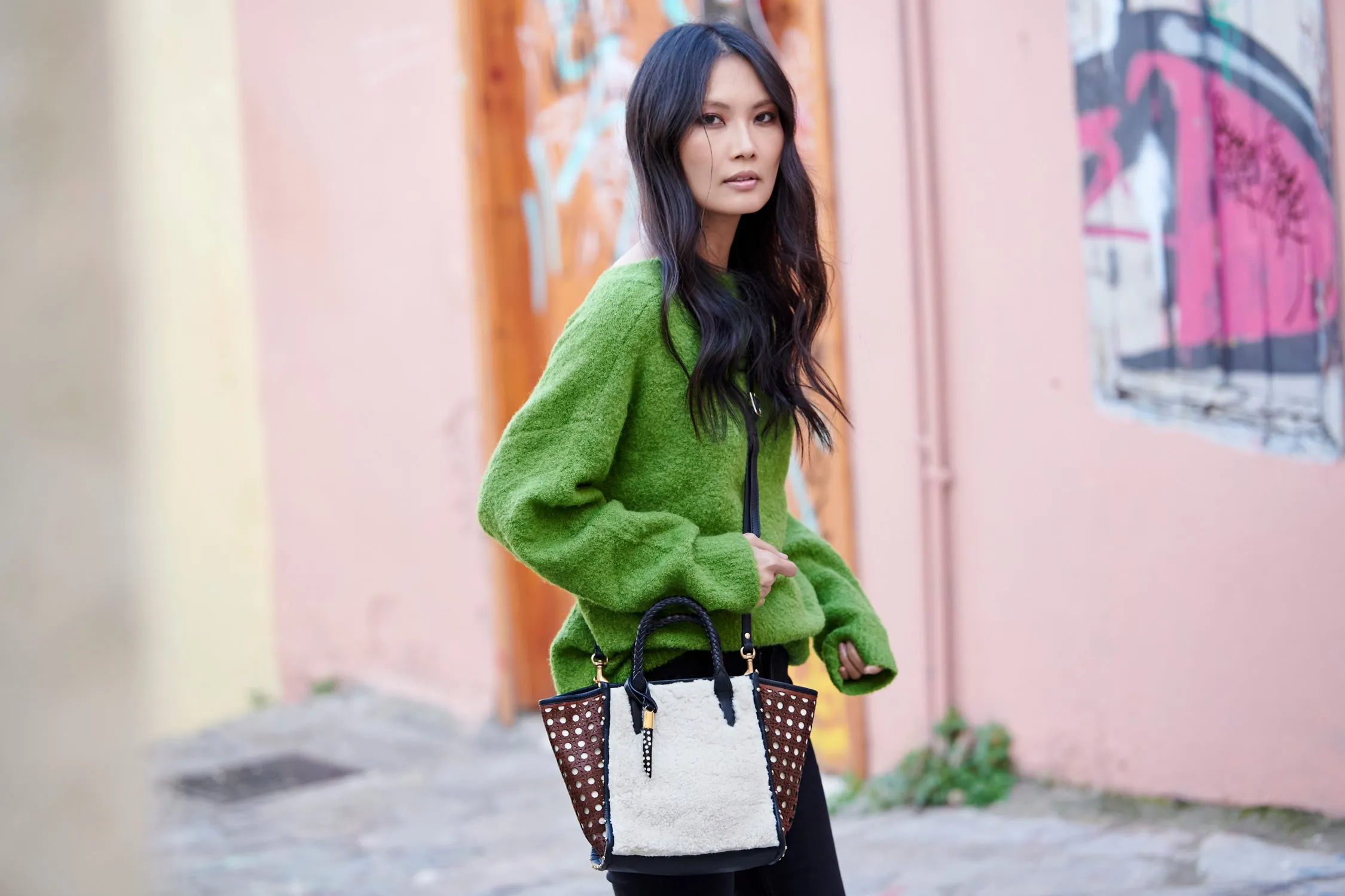 Mini Tote - Leather Rattan