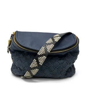 Mini Windbourne Crossbody - Steel Blue Crossweave crossbody bags low price