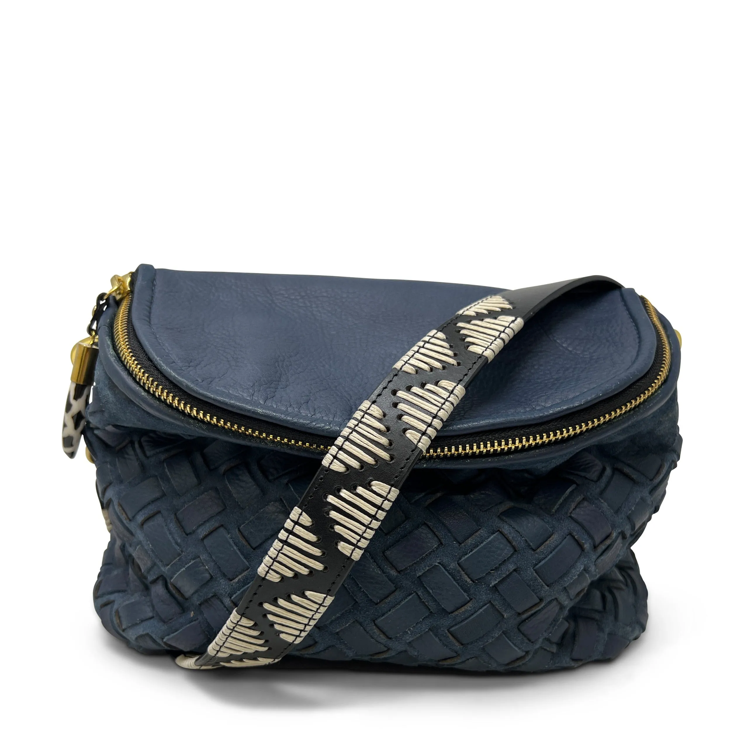 Mini Windbourne Crossbody - Steel Blue Crossweave crossbody bags low price