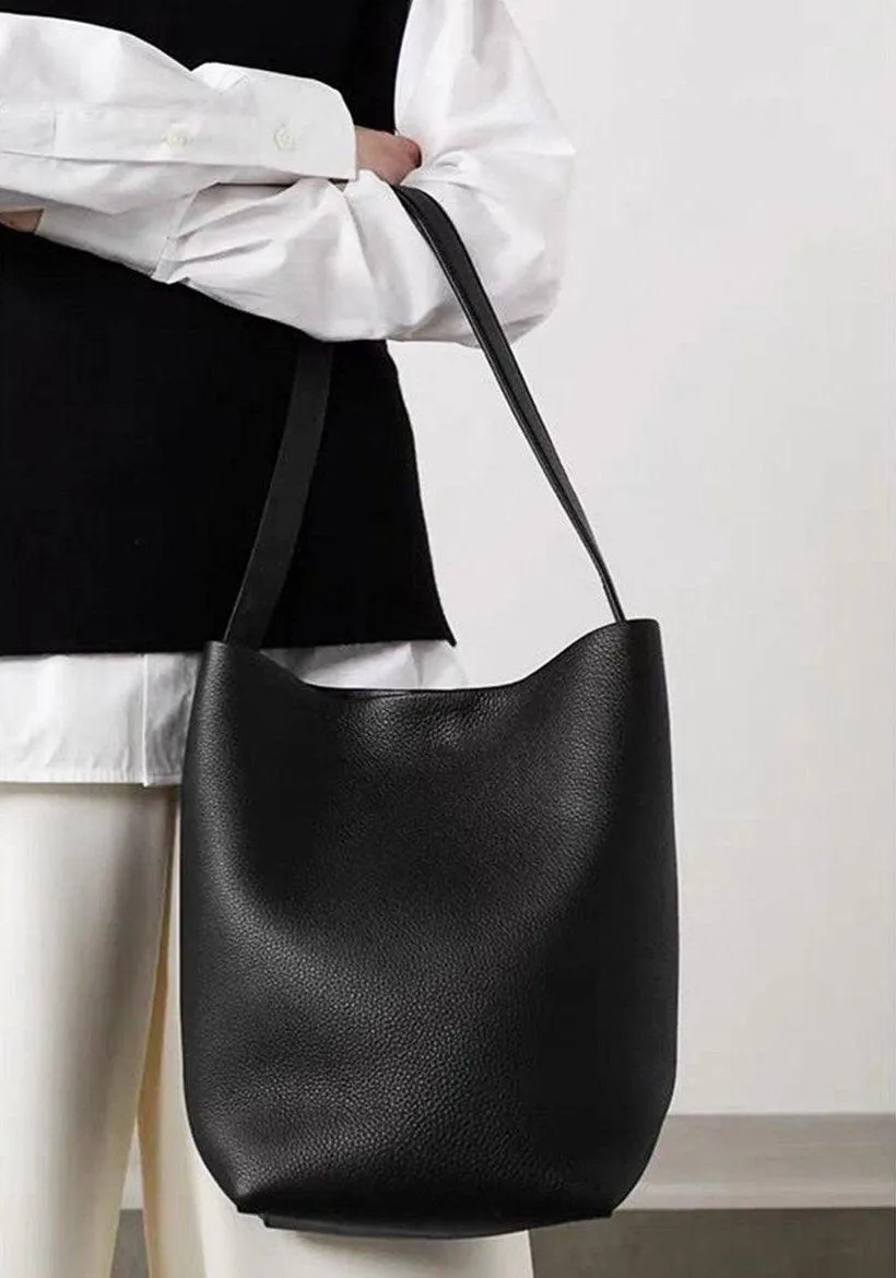 Minimalist Classic Leather Bucket Bag | Large Leather Tote Bag | Fashion Shoulder Bag, Tan Mummy Bag, Everyday Bag, Unisex Bag bucket bags for sale