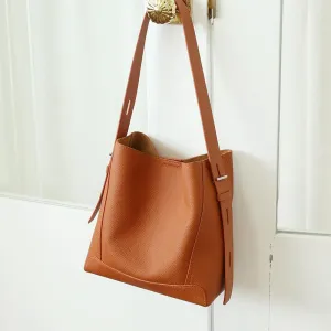 Minimalist Pebbled Leather Bucket Bag | Handcrafted Genuine Leather Shoulder Bag, Chic Crossbody Bag, Gift for Her bucket bags for sale