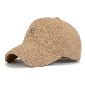 ML Thick Wool Baseball Cap boater hat with bow in beach sunlight