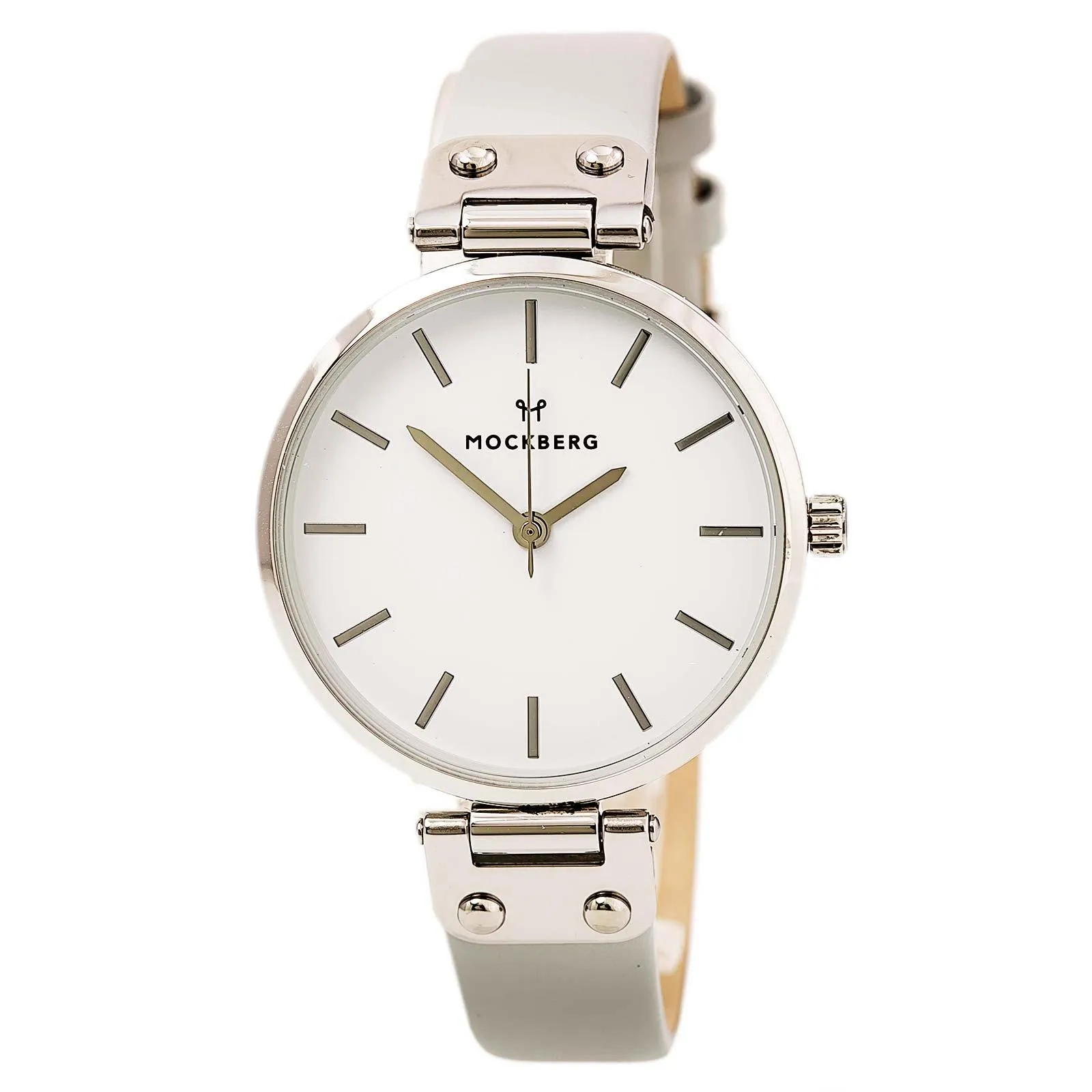 Mockberg MO1005 Women's Elsa Grey Leather Strap White Dial Quartz Watch Luxury Quartz Watch Quartz Watch Sale