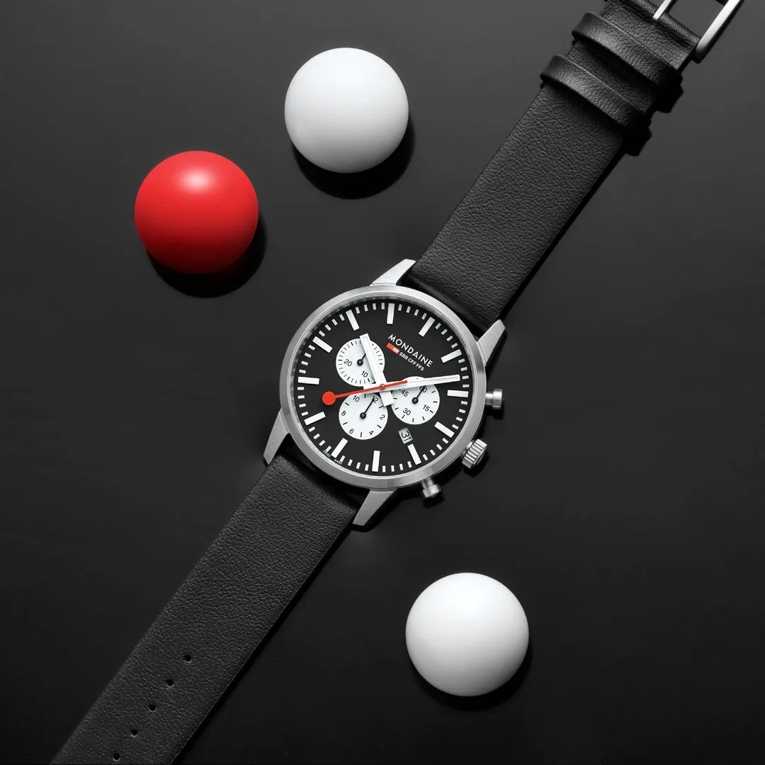 Mondaine Neo Chronograph Super-luminova? Vegan Leather, 41 Mm MSD.41420.LBV