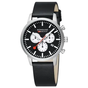 Mondaine Neo Chronograph Super-luminova? Vegan Leather, 41 Mm MSD.41420.LBV 
