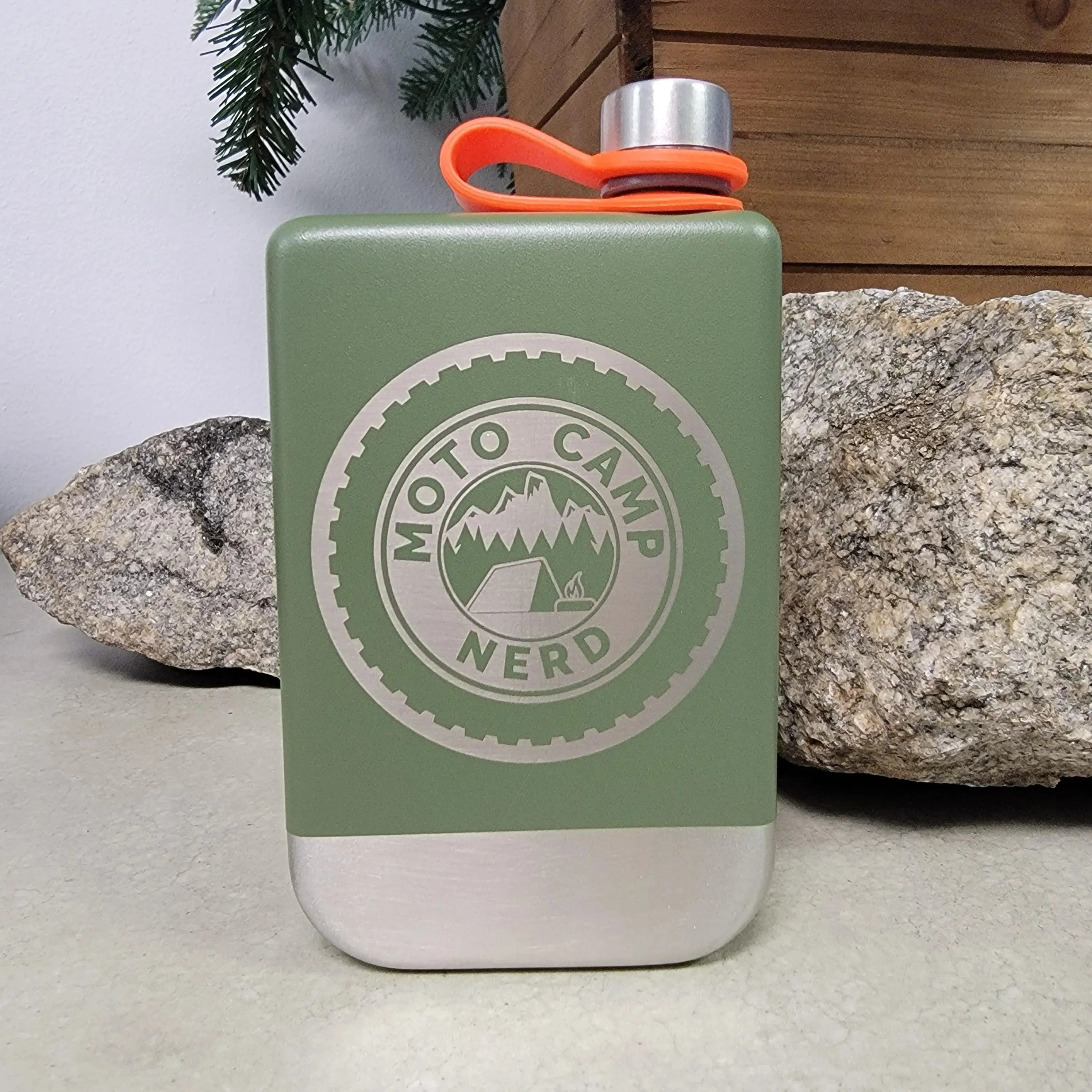Moto Camp Nerd Flask