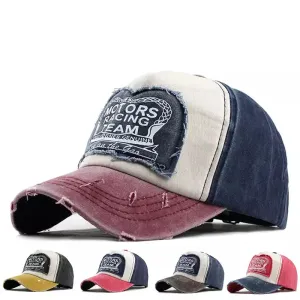 Motors Racing Team Vintage Baseball Cap stylish boater hat with ribbon on model