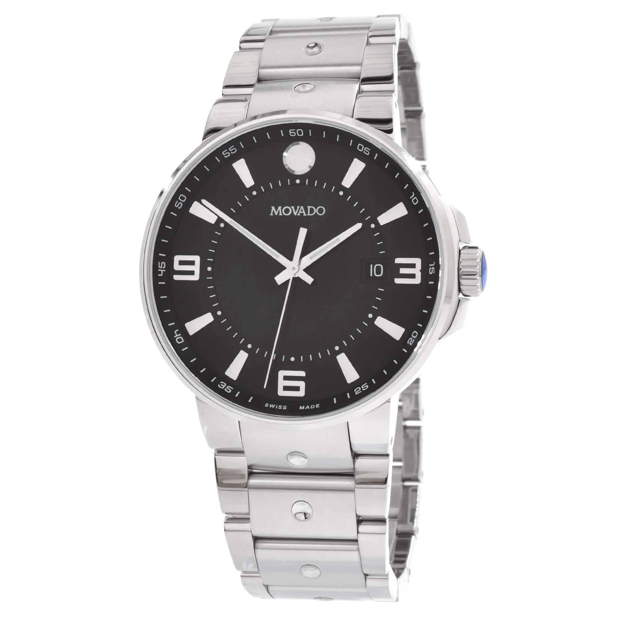 Movado Men's Quartz Watch - SE Pilot Black Dial Stainless Steel Bracelet | 0607412 Luxury Quartz Watch Quartz Watch Sale