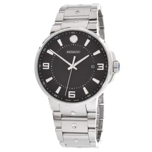 Movado Men's Quartz Watch - SE Pilot Black Dial Stainless Steel Bracelet | 0607412 Luxury Quartz Watch Quartz Watch Sale