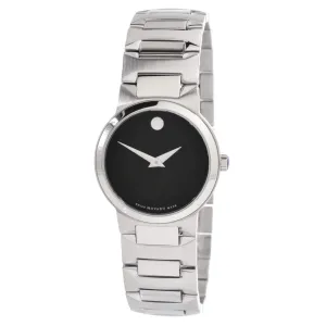 Movado Women's Quartz Watch - Temo Black Dial Stainless Steel Case Bracelet | 0607295 Luxury Quartz Watch Quartz Watch Sale