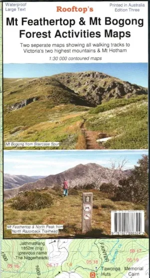 Mt Feathertop & Mt Bogong Forest Activities Maps camp map guide sale waterproof hiking map topographic camping map