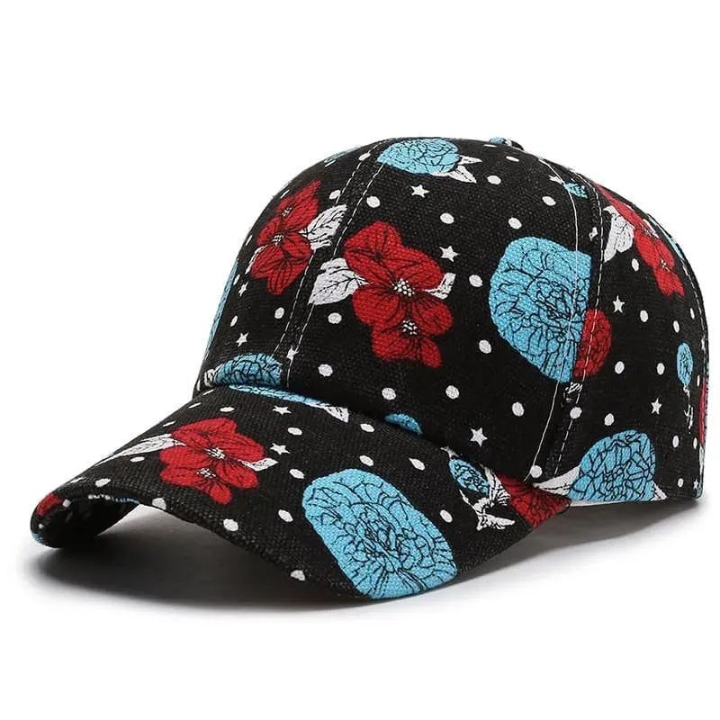 Murakami Cartoon Print Baseball Cap
