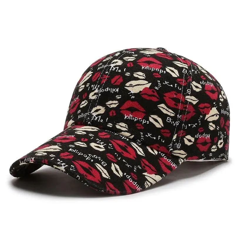 Murakami Cartoon Print Baseball Cap