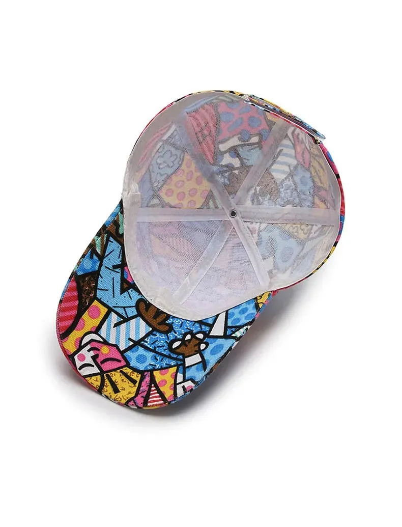 Murakami Cartoon Print Baseball Cap