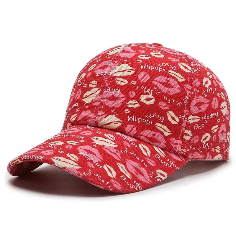 Murakami Cartoon Print Baseball Cap