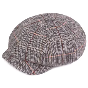 Murphy Cotton Newsboy Cap boater hat with bow in beach sunlight