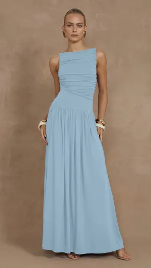 Nalla Maxi Dress - Ice Blue,prom dresses,wedding guest dresses,homecoming dresses,bridesmaid dresses,cocktail dresses,women clothing,summer dresses,formal dresses,sundresses,mother of the bride dresses,quince clothing,bodycon dress,dress casual,dress desig