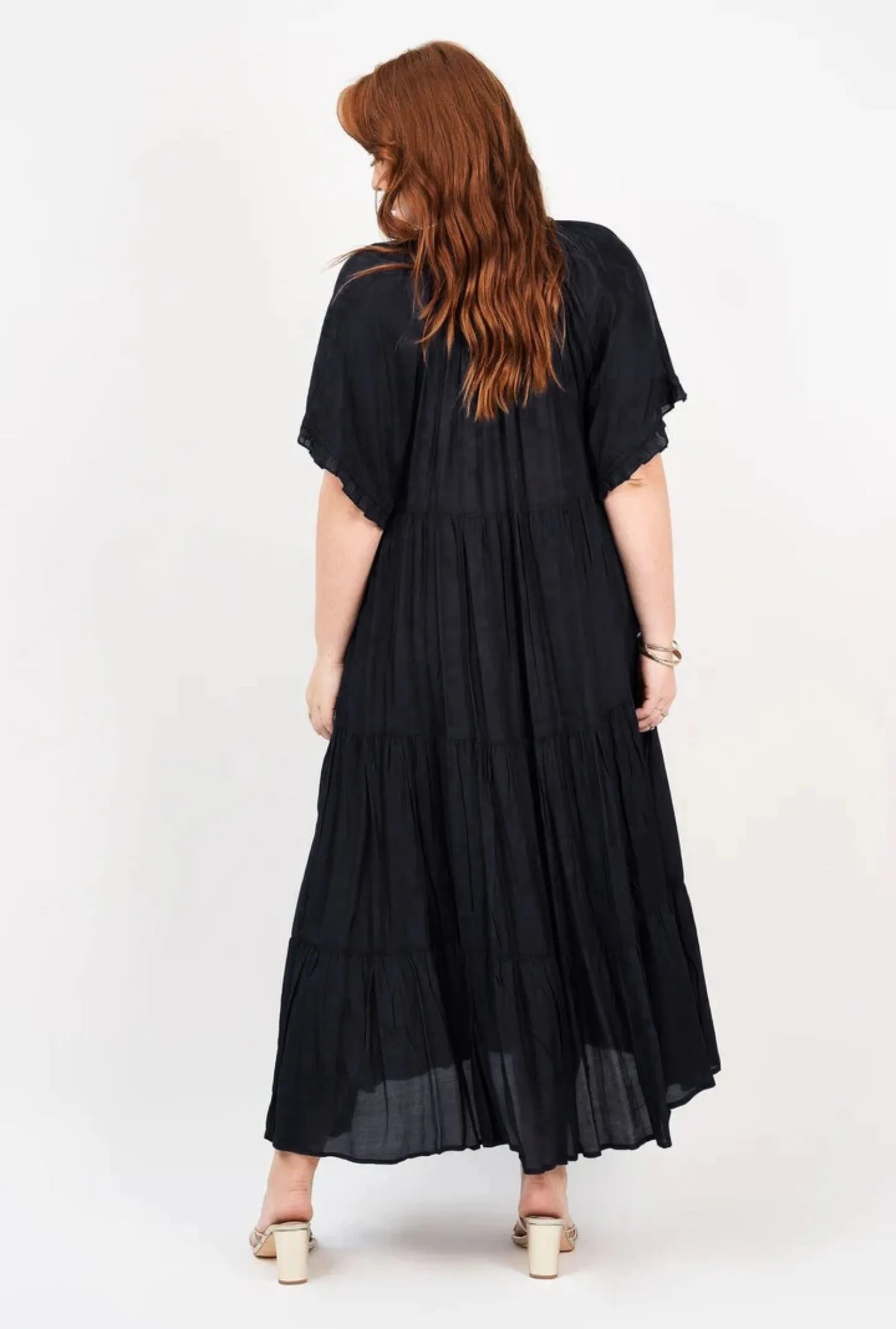 Naudic - LV2005 Amisha Short Sleeve Maxi Dress