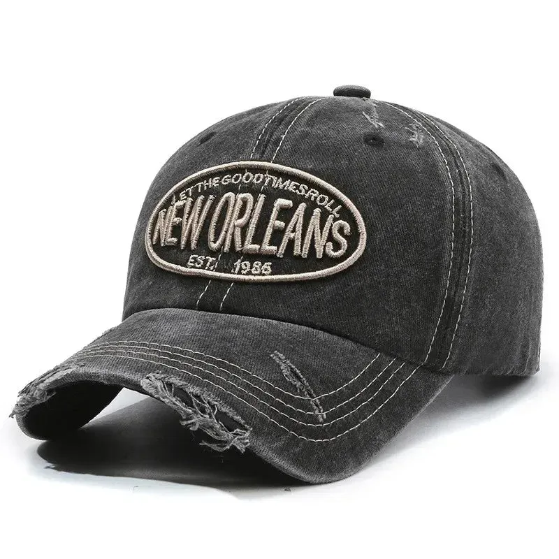 New Orleans Vintage Ripped Baseball Cap