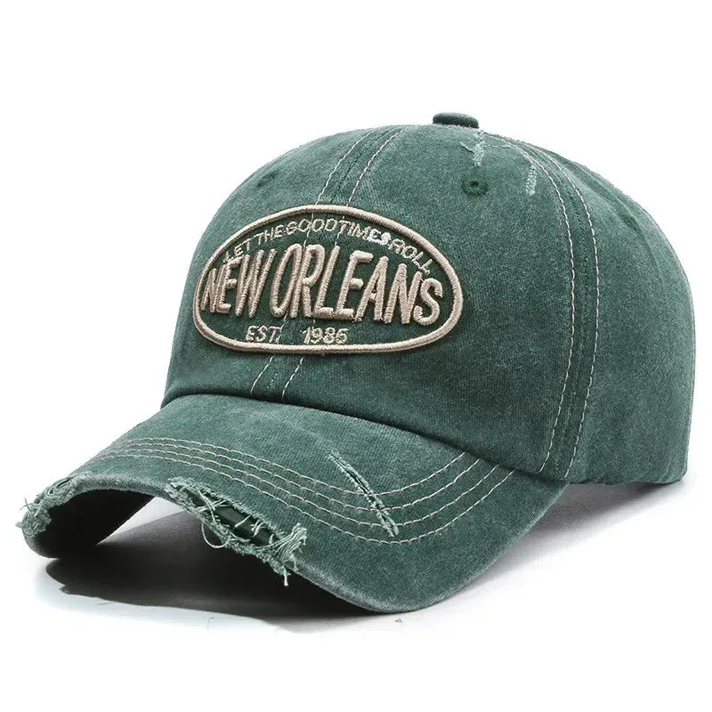 New Orleans Vintage Ripped Baseball Cap