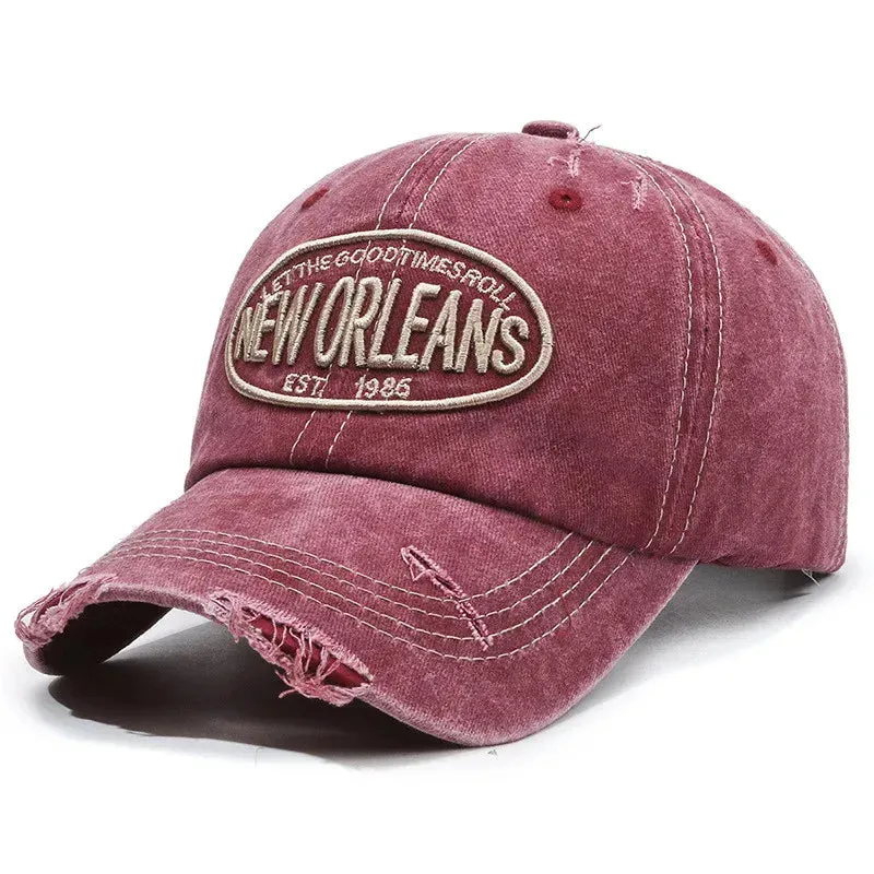 New Orleans Vintage Ripped Baseball Cap