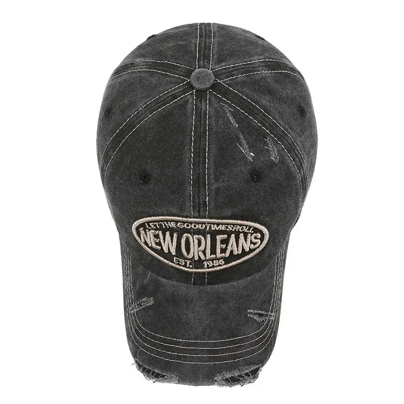 New Orleans Vintage Ripped Baseball Cap