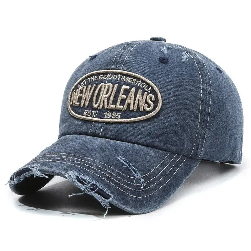 New Orleans Vintage Ripped Baseball Cap