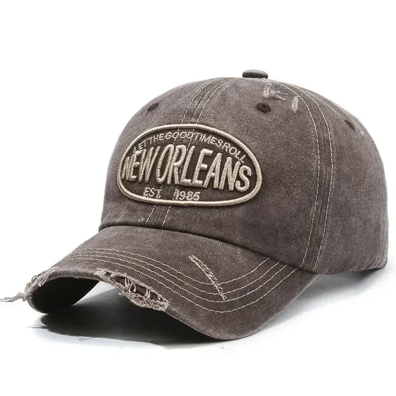 New Orleans Vintage Ripped Baseball Cap