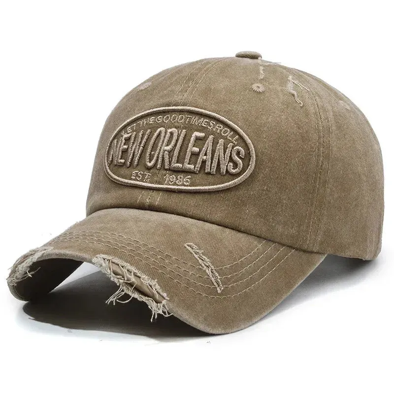 New Orleans Vintage Ripped Baseball Cap