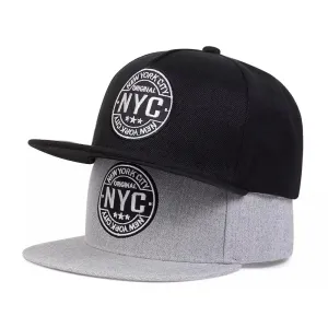 New York City Original Snapback Cap boater hat with bow in beach sunlight